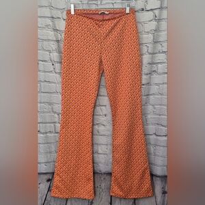Zara Orange Aztec Geometric Womens Slacks/Pants Size L